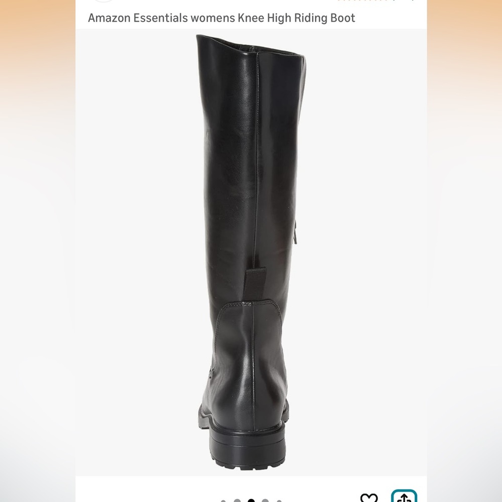 Amazon Essentials Black Riding Boots - Picture 4 of 7